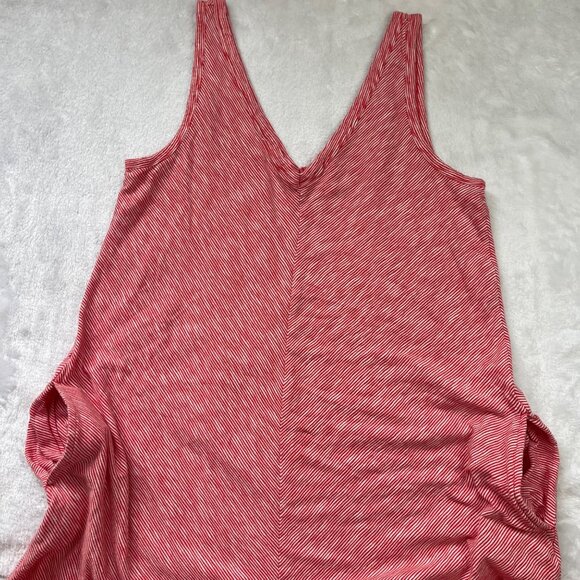 Lou & Grey Striped Softserve Slub Pocket Maxi Dress Women's XS 100% Cotton Red - Picture 7 of 10